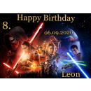 Tortenaufleger Fototorte Tortenbild Kindergeburtstag Star Wars SW02 (Zuckerpapier)