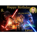 Tortenaufleger Fototorte Tortenbild Kindergeburtstag Star Wars SW02 (Zuckerpapier)
