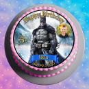 Tortenaufleger Fototorte Tortenbild Kindergeburtstag Batman BM01 (Zuckerpapier)