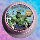 Tortenaufleger Fototorte Tortenbild Kindergeburtstag Hulk HU01 (Zuckerpapier)