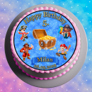 Tortenaufleger Fototorte Tortenbild Kindergeburtstag Piraten PT05 (Zuckerpapier) Rund 20 cm Ø ohne Foto