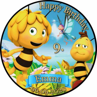 Tortenaufleger Fototorte Tortenbild Kindergeburtstag Biene Maja BMa01 (Zuckerpapier)