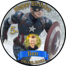 Tortenaufleger Fototorte Tortenbild Kindergeburtstag Captain America CA01 (Zuckerpapier)