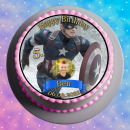 Tortenaufleger Fototorte Tortenbild Kindergeburtstag Captain America CA01 (Zuckerpapier)