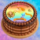 Tortenaufleger Fototorte Tortenbild Kindergeburtstag Einhorn FT16 (Zuckerpapier)
