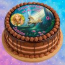 Tortenaufleger Fototorte Tortenbild Kindergeburtstag Einhorn FT17 (Zuckerpapier)