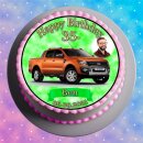 Tortenaufleger Fototorte Tortenbild Fahrzeuge Auto Ford Ranger FZ03 (Zuckerpapier)