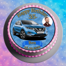 Tortenaufleger Fototorte Tortenbild Fahrzeuge Auto Nissan Qashqai FZ04 (Zuckerpapier)