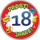Tortenaufleger Fototorte Tortenbild Warnschild Prost 18....