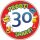 Tortenaufleger Fototorte Tortenbild Warnschild Prost 30. Geburtstag GB16 (Zuckerpapier)