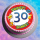 Tortenaufleger Fototorte Tortenbild Warnschild Prost 30. Geburtstag GB16 (Zuckerpapier)
