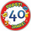 Tortenaufleger Fototorte Tortenbild Warnschild Prost 40....