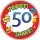 Tortenaufleger Fototorte Tortenbild Warnschild Prost 50. Geburtstag GB18 (Zuckerpapier)