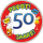Tortenaufleger Fototorte Tortenbild Warnschild Prost 50. Geburtstag GB18 (Zuckerpapier)