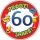 Tortenaufleger Fototorte Tortenbild Warnschild Prost 60. Geburtstag GB19 (Zuckerpapier)