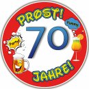 Tortenaufleger Fototorte Tortenbild Warnschild Prost 70....