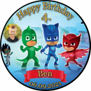 Tortenaufleger Fototorte Tortenbild Kindergeburtstag PJ Masks PJ01 (Zuckerpapier)