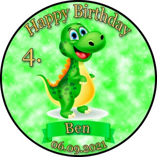 Tortenaufleger Fototorte Geburtstag Dino der Dinosaurier DINO01 (Zuckerpapier)