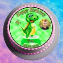 Tortenaufleger Fototorte Geburtstag Dino der Dinosaurier DINO01 (Zuckerpapier)