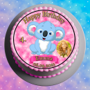 Tortenaufleger Fototorte Tortenbild Geburtstag Koala KO01 (Zuckerpapier)