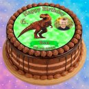 Tortenaufleger Fototorte Geburtstag Dino der Dinosaurier DINO02 (Zuckerpapier)