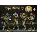 Tortenaufleger Fototorte Tortenbild Kindergeburtstag Ninja Turtles TU02 (Zuckerpapier)