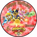 Tortenaufleger Fototorte Tortenbild Kindergeburtstag Paw Patrol Mighty Pups PP04 (Zuckerpapier)