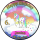 Tortenaufleger Fototorte Tortenbild Kindergeburtstag Einhorn FT18 (Zuckerpapier) Rund 20 cm Ø ohne Foto
