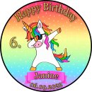Tortenaufleger Fototorte Tortenbild Kindergeburtstag Einhorn FT19 (Zuckerpapier) Rund 14 cm Ø ohne Foto