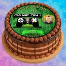 Tortenaufleger Fototorte Tortenbild Kindergeburtstag Game On Gamer GO01 (Zuckerpapier)