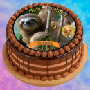 Tortenaufleger Fototorte Geburtstag Fauli das Faultier FA02 (Zuckerpapier)