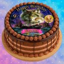 Tortenaufleger Fototorte Tortenbild Geburtstag Wolf Wölfe WÖ01 (Zuckerpapier) Rund 14 cm Ø ohne Foto