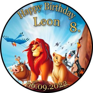 Tortenaufleger Fototorte Tortenbild Kindergeburtstag König der Löwen KDL01 (Zuckerpapier)