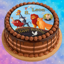 Tortenaufleger Fototorte Tortenbild Kindergeburtstag König der Löwen KDL02 (Zuckerpapier) Rund 14 cm Ø ohne Foto