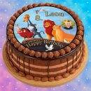 Tortenaufleger Fototorte Tortenbild Kindergeburtstag König der Löwen KDL02 (Zuckerpapier) Rund 20 cm Ø mit Foto