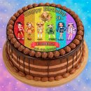 Tortenaufleger Fototorte Tortenbild Kindergeburtstag Rainbow High RH01 (Zuckerpapier) Rund 20 cm Ø ohne Foto