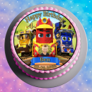 Tortenaufleger Fototorte Tortenbild Kindergeburtstag Mighty Express ME01 (Zuckerpapier) Rund 20 cm Ø mit Foto