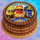 Tortenaufleger Fototorte Tortenbild Kindergeburtstag Mighty Express ME01 (Zuckerpapier) Rund 20 cm Ø mit Foto