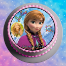 Tortenaufleger Fototorte Tortenbild Kindergeburtstag Frozen Anna Eiskönigin F04 (Zuckerpapier)