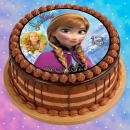 Tortenaufleger Fototorte Tortenbild Kindergeburtstag Frozen Anna Eiskönigin F04 (Zuckerpapier)