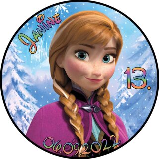 Tortenaufleger Fototorte Tortenbild Kindergeburtstag Frozen Elsa Eiskönigin F03 (Zuckerpapier)