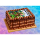 Tortenaufleger Fototorte Tortenbild Gamer Minecraft Pixel TNT MCR02 (Zuckerpapier) DIN A5 mit Foto
