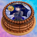 Tortenaufleger Fototorte Tortenbild Geburtstag Wednesday WD01 (Zuckerpapier) Rund 14 cm Ø ohne Foto