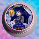 Tortenaufleger Fototorte Tortenbild Geburtstag Wednesday WD01 (Zuckerpapier) Rund 14 cm Ø mit Foto