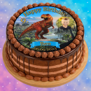 Tortenaufleger Fototorte Geburtstag Dino der Dinosaurier DINO03 (Zuckerpapier)