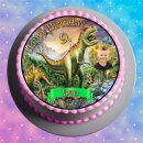 Tortenaufleger Fototorte Geburtstag Dino der Dinosaurier DINO04 (Zuckerpapier)