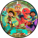 Tortenaufleger Fototorte Geburtstag Dino der Dinosaurier DINO02 (Zuckerpapier)
