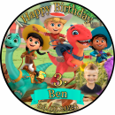Tortenaufleger Fototorte Geburtstag Dino der Dinosaurier DINO02 (Zuckerpapier)