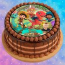 Tortenaufleger Fototorte Geburtstag Dino der Dinosaurier DINO05 (Zuckerpapier) Rund 14 cm Ø ohne Foto