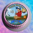 Tortenaufleger Fototorte Geburtstag Dino der Dinosaurier DINO02 (Zuckerpapier)